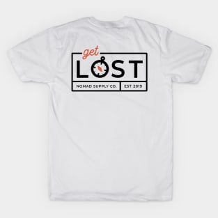 Get Lost Adventure Compass Badge T-Shirt